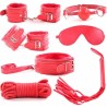 (9032) FETİŞ BAĞLAMA VE FANTEZİ SETİ - KIRMIZI