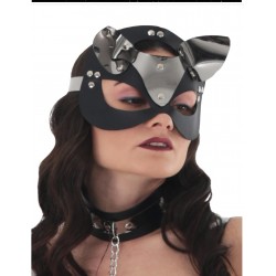 (Rs2295) Gri Köle Tasma Kedi Kız Maske
