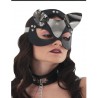 (Rs2295) Gri Köle Tasma Kedi Kız Maske