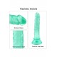 (0525) Ince Parmak Penis Anal Vajinal Yeşil Dildo Plug