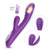 (V06M) SPARK Isıtmalı Klitoris ve G Spot Uyarıcı 2 in 1 Rabbit Vibratör - Mor