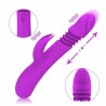 (Y1241) ELLA İleri Geri ve Rotasyon Hareketli Isıtmalı G-Spot ve Klitoris Uyarıcı 2 in 1 Vibratör - Mor