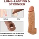 (Y1502) JOHNSON 5 CM Uzatmalı Ultra Gerçekçi Dokuda Testis Destekli Sıvı Silikon Realistik Penis Kılıfı