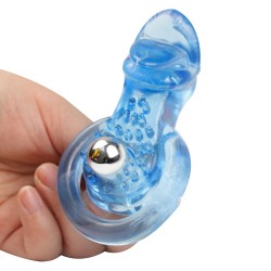 (D0009) LICK Titreşimli Klitoris Uyarıcı Silikon Testis ve Penis Halkası