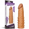( LV1054B) Dolgulu Gerçekçi Melez Doku Penis Kılıfı - Pleasure X-Tender