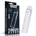 (LV314013) Uzatmalı Şeffaf Penis Kılıfı - Flawless Clear Penis Sleeve