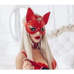 (RS3000) Kırmızı Kedi Kız Maske