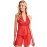 (NL3320) Night Light Boyundan Askılı Dantel Babydoll