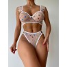 (NL3418) Nightlight Transparan Kalpli Sütyen Külot Takım