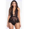 (MS2218) Şık Dantelli Gecelik Babydoll Bodysuit Tulum
