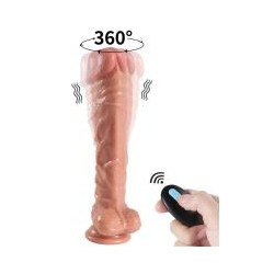 (CSQWBE10002)Jihad Knight Uzaktan Kumandalı Şarjlı Realistik Penis Döner Başlı 25.5 cm
