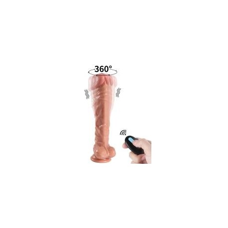 (CSQWBE10002)Jihad Knight Uzaktan Kumandalı Şarjlı Realistik Penis Döner Başlı 25.5 cm