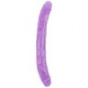 (C-CH7307)Hi-Rubber Şeffaf Jel Çift Taraflı Dildo - 32.5cm Mor