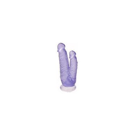 (c-7749M)Noctis 19cm Mor Çiftli Çatal Dildo