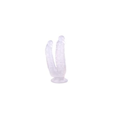 (c-7749B)Noctis 19cm Beyaz Çiftli Çatal Dildo