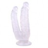 (c-7749B)Noctis 19cm Beyaz Çiftli Çatal Dildo