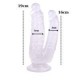(c-7749B)Noctis 19cm Beyaz Çiftli Çatal Dildo