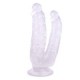 (c-7749B)Noctis 19cm Beyaz Çiftli Çatal Dildo