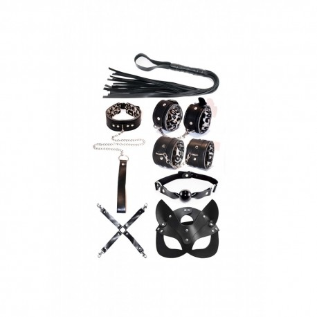 LEOPAR 7 PARÇA FANTAZİ SET KEDİ KIZ