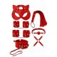 MM0610 Kırmızı Kedi Kız 7 li Fetiş Set